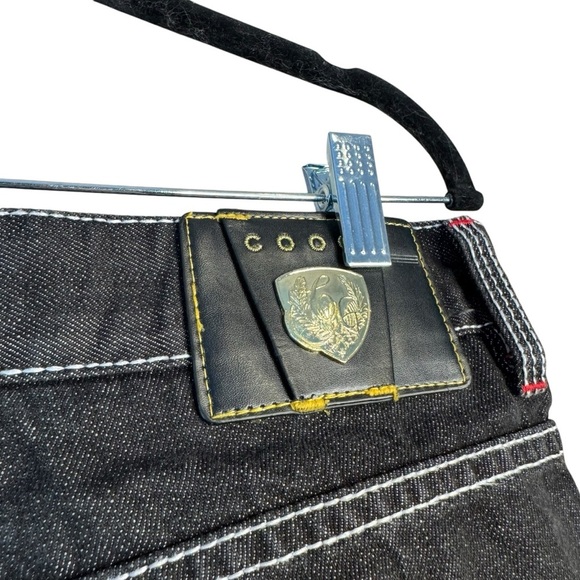 Vintage COOGI Jeans Adult 34x34 Black Embroidered Y2K Denim Straight Baggy - Picture 7 of 11